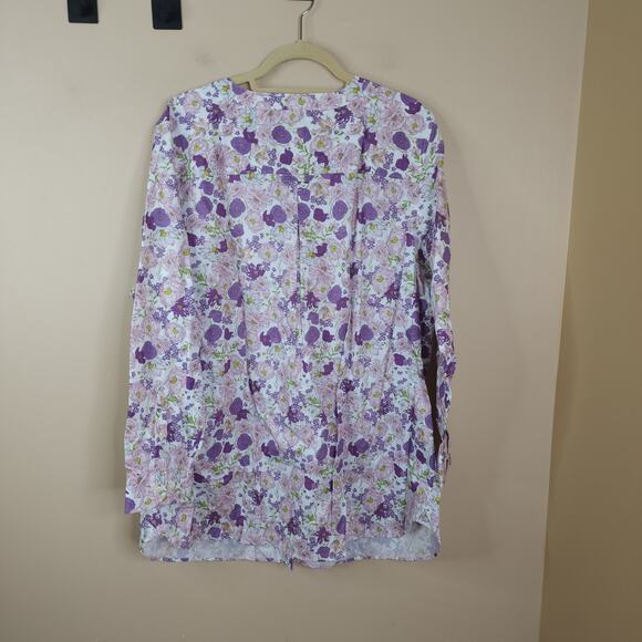Duluth Wrinklefighter Tunic Lavender Floral Size 1X - Picture 6 of 9